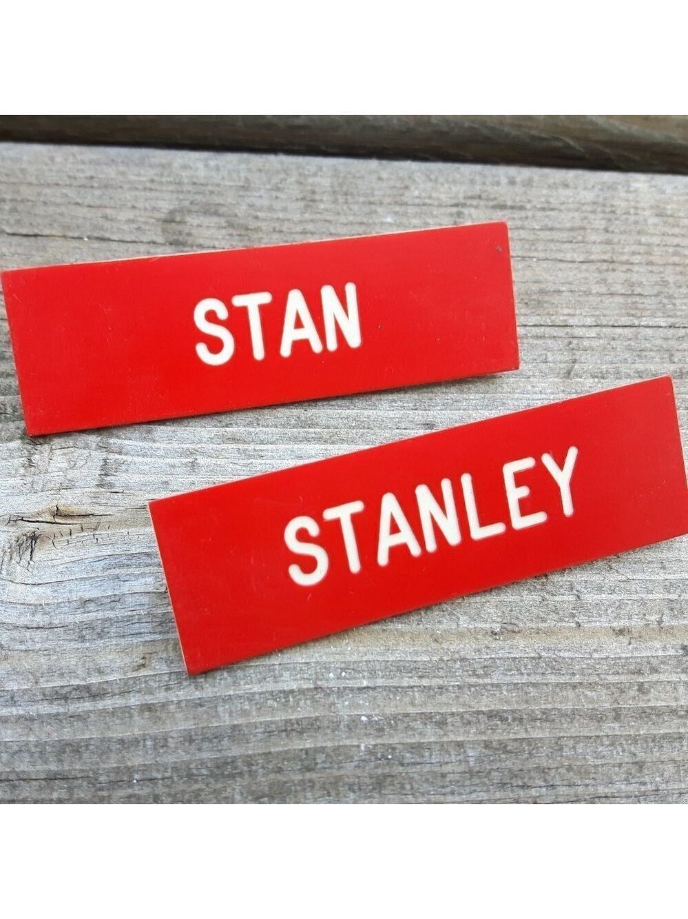 Vintage Name Tags Stan Stanley